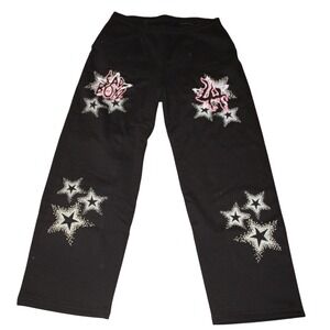 Lost Hills Sadboyz 44 Collab Black Sweatpants Joggers Stars Graphic Print 2XL‎